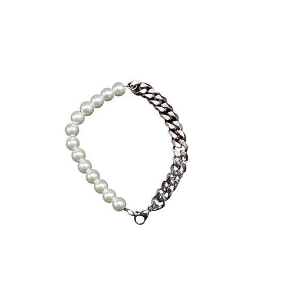 Pearl X Cuban Bracelet