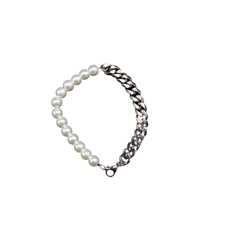 Pearl X Cuban Bracelet