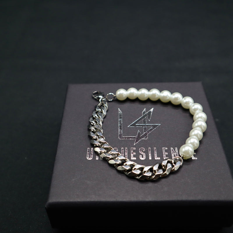 Pearl X Cuban Bracelet