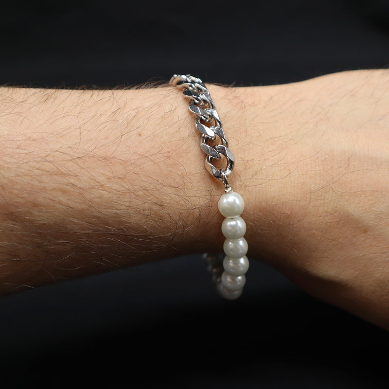 Pearl X Cuban Bracelet